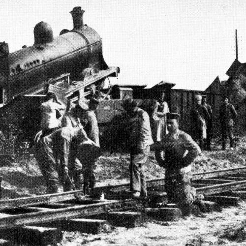 Train renversé par des patriotes le 20 août 1914 près de Bruxelles